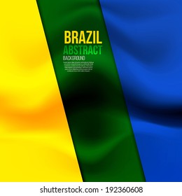  Brazil flag concept.Design template useful for brochure, posters or banner. Vector