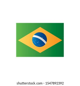 Brazil flag design, Culture tourism brazilian travel south latin and traditional theme Vector illustration
