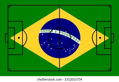 brazil flag football plan board