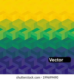 Brazil Flag of geometric shapes. Vector illustration. 