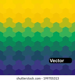 Brazil Flag of geometric shapes. Vector illustration. 