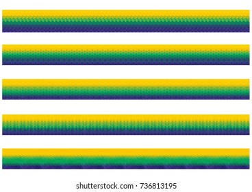 Brazil Flag of geometric shapes. Vector illustration.