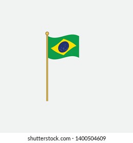 Brazil flag graphic element Illustration template design