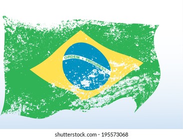 Brazil flag grunge
