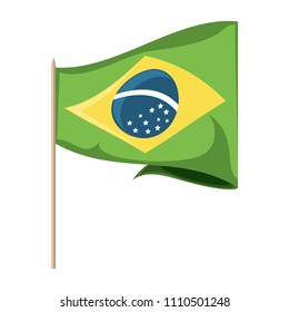 Brazil Flag Icon Stock Vector Royalty Free Shutterstock