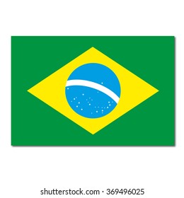 Brazil Flag Icon Button