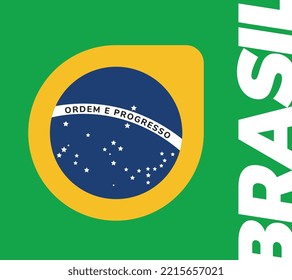 Brazil flag icon for games and countries.