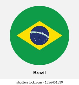 Brazil flag icon isolated vector illustration
