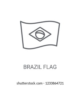Brazil flag icon. Trendy Brazil flag logo concept on white background from Country Flags collection. Suitable for use on web apps, mobile apps and print media.
