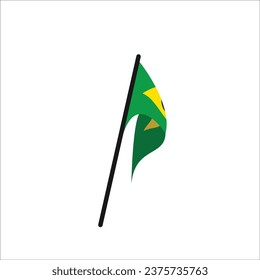 Brazil flag icon vector illustration