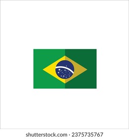 Ilustración vectorial del icono de la bandera de Brasil