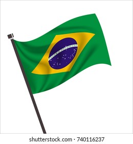 Brazil Flag, Brazil Icon vector illustration,National flag for country of Brazil isolated, banner vector illustration. Vector illustration eps10.