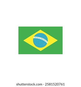 Brazil Flag Illustration Representing National Pride, Culture, and Heritage