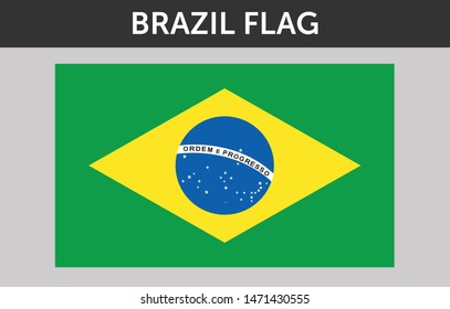 Brazil Flag illustration vector design