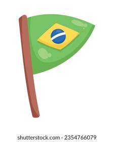 vector de ilustración de bandera de brasil aislado