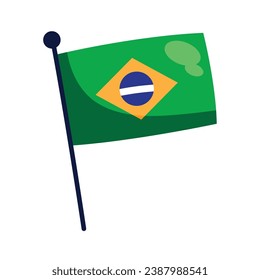 brazil flag illustration vector isolated