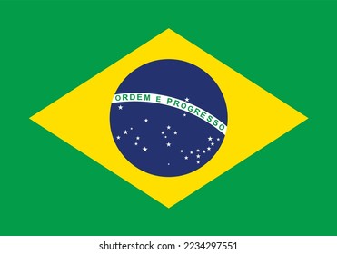  Ilustración de la bandera de Brasil, fondo texturado, Símbolos de Brasil