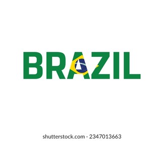 Brazil with Flag, Brazil Independence day, Brazil, Brazil Flag, 7th September, 7 September, National Day, Independence day, Vector, Concept Typographic design Typography Vector Eps Editable