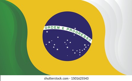 Brazil flag for independence day. suitable for banner.