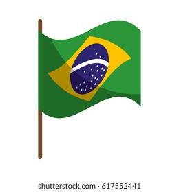 brazil flag isolated icon