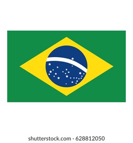 brazil flag isolated icon