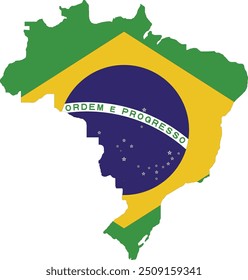 Brazil Flag in Map, Brazil Map with Flag, Country Map, Brazil Map with Flag, Nation Flag Brazil