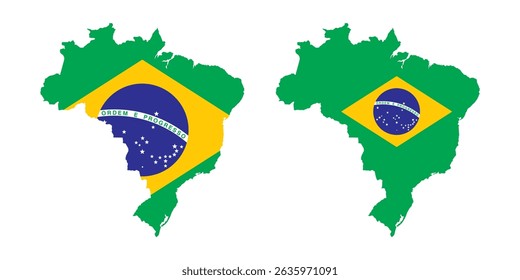 Brazil flag map icon symbol