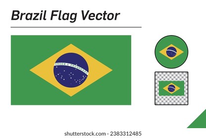 Bandera De Brasil En El Vector De Fondo Transparente