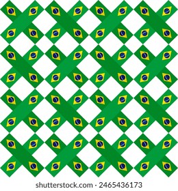 brazil flag pattern. geometric background. vector illustration