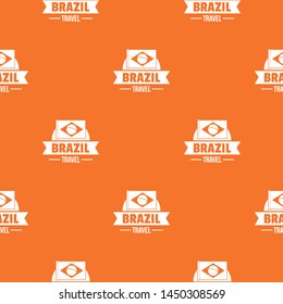Brazil flag pattern vector orange for any web design best