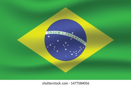 brazil flag. Simple vector brazilian flag