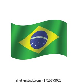 Bandera de Brasil. Vector simple brasileño 
 marca