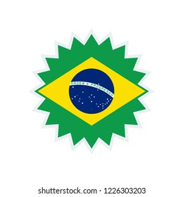 Brazil flag. Brazil star flag.