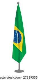 Brazil flag template. vector illustration