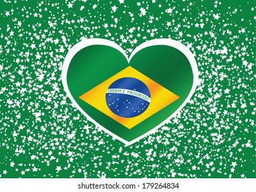 Brazil flag theme idea design 