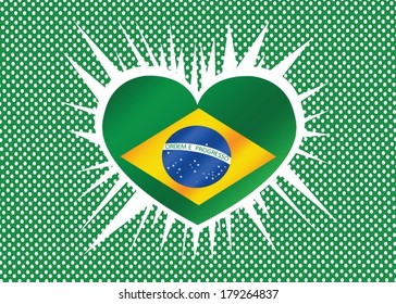 Brazil flag theme idea design 