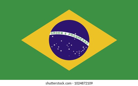 Vector de bandera de Brasil