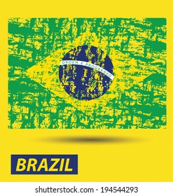 Brazil flag vector