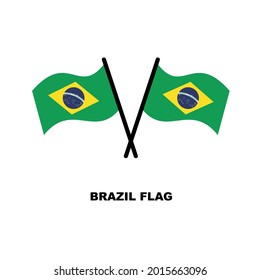 Brazil flag vector, country flags. isolated on white background. suirable for web icon, etc.