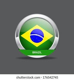 Brazil Flag Vector Icon