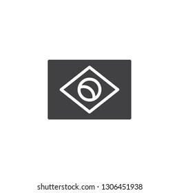 Brazil flag vector icon. filled flat sign for mobile concept and web design. Flag of Brazil simple solid icon. Symbol, logo illustration. Pixel perfect vector graphics