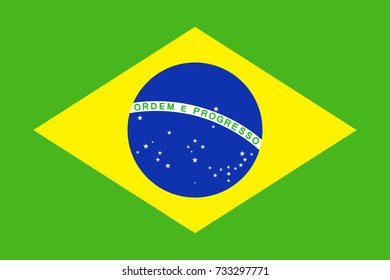 Brazil Flag Vector Icon - Illustration