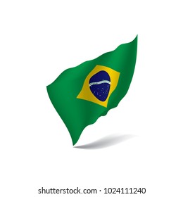 Brazil flag, vector illustration