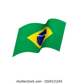 Brazil flag, vector illustration