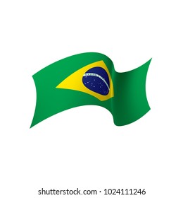 Brazil flag, vector illustration