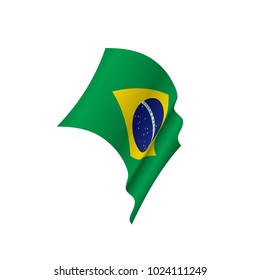 Brazil flag, vector illustration