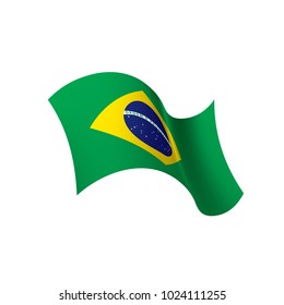 Brazil flag, vector illustration