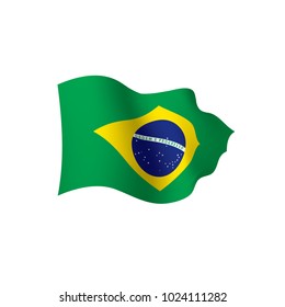 Brazil flag, vector illustration