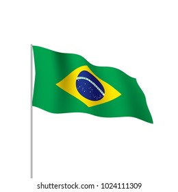 Brazil flag, vector illustration