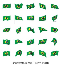 Brazil flag, vector illustration